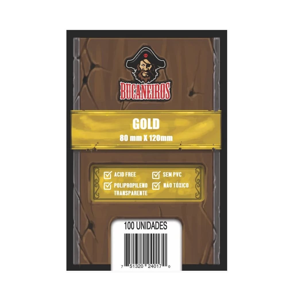 Sleeve Gold protetor de cartas 80 x 120 mm Bucaneiros