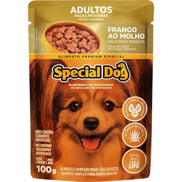 Ração Úmida Special Dog Sachê Frango para Cães Raças Pequenas