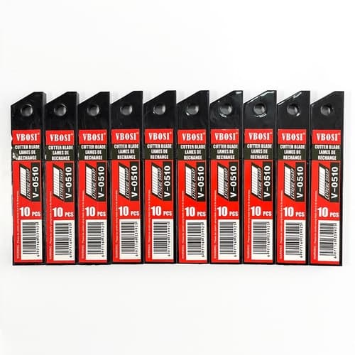 100 Lâminas De Estilete Largo 18mm Profissional Aço Carbono Resistente