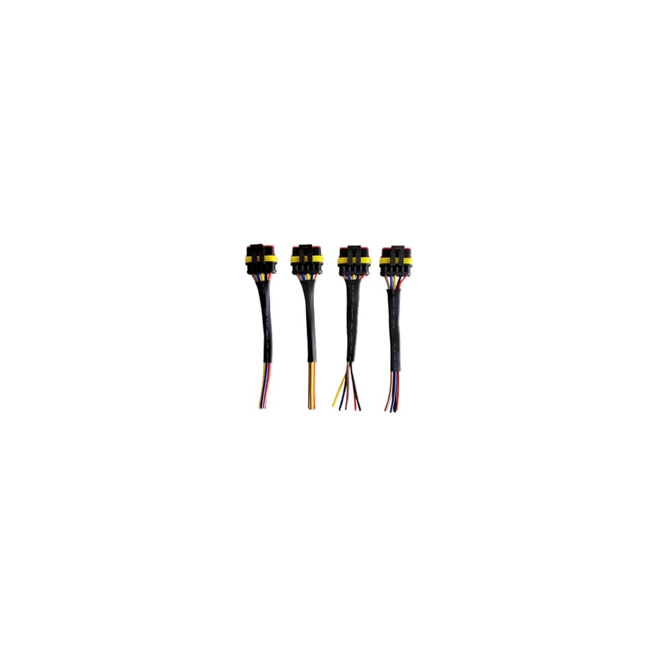 4 X Conector Selado 5 Vias Fêmea C/ Chicote 15 cm