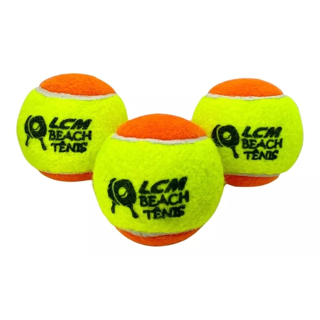 KIT com 3 Bolas Beach Tennis Bolinha Tênis Praia LCM