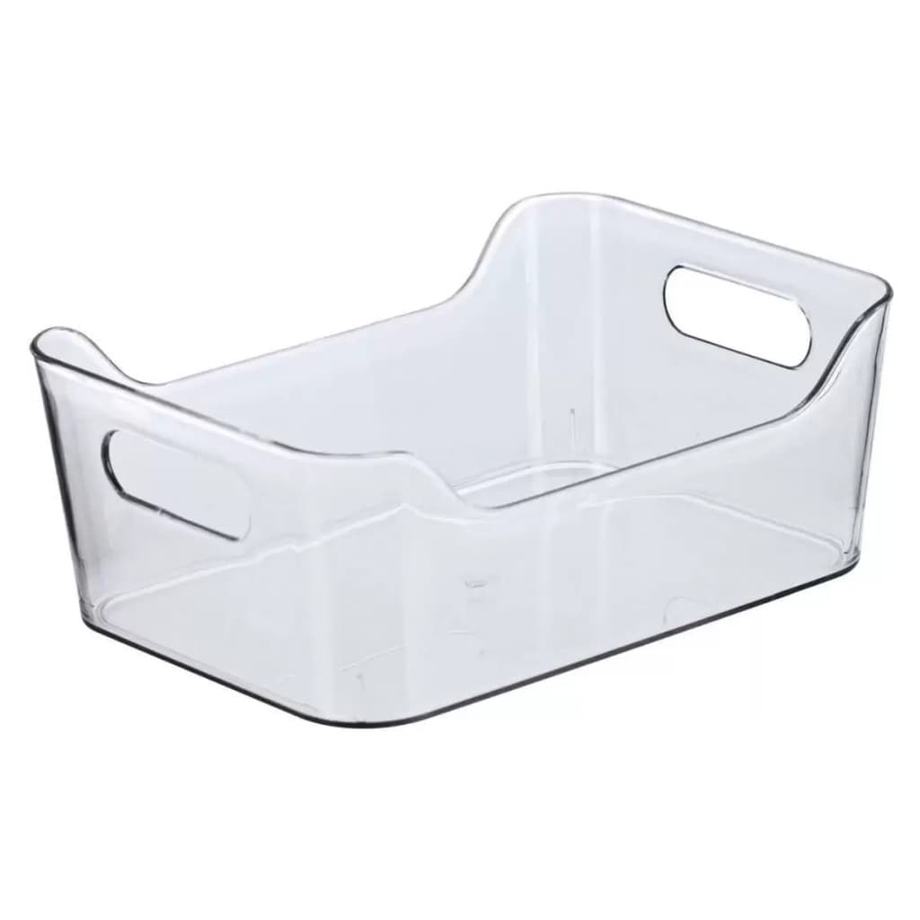 Organizador Multiuso de Gaveta Geladeira Cosméticos Maquiagem Acrílico Cristal Transparente 20x14x8