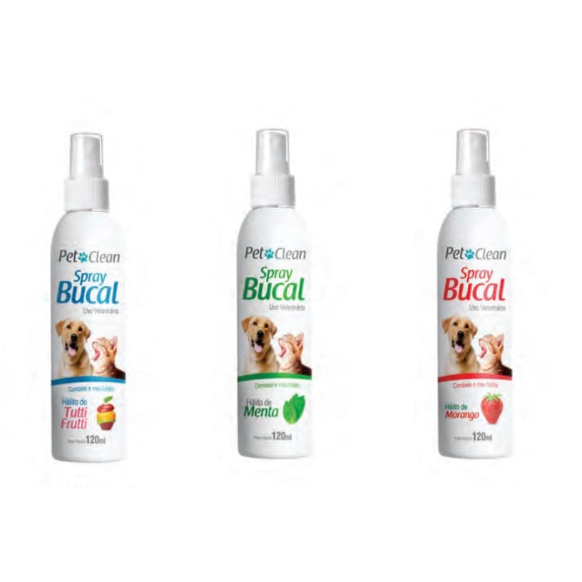 Spray Bucal Pet Clean 120ml Cachorro Gato Cães Pet