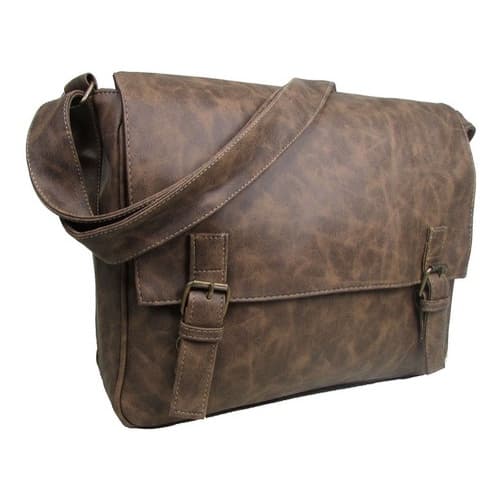 Bolsa Notebook Pasta Carteiro Transversal em Sintético Escolar Trabalho Casual Masculino Feminino