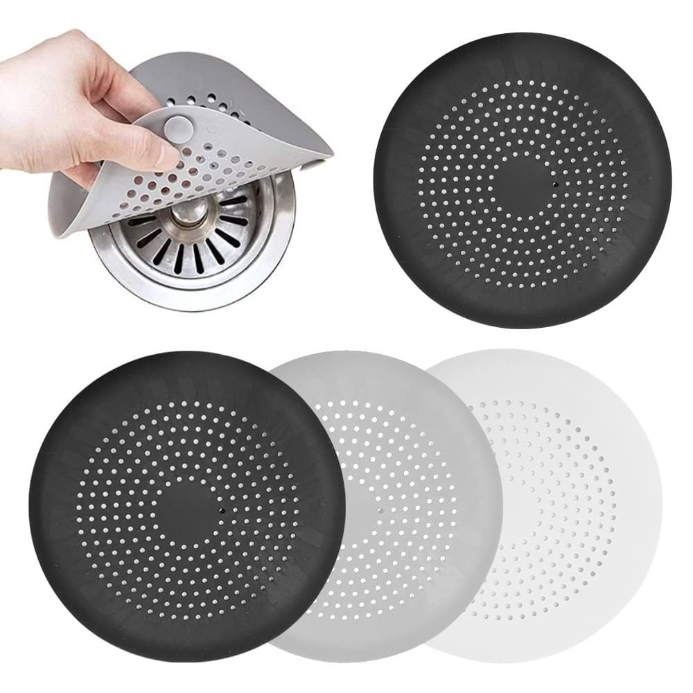 Banheira Anti-Obstrução Esgoto Filtro De Suprimentos De Banheiro/Tampas De Silicone Para Bloqueio Cabelo Dreno De Piso/Afundamento De Cozinha/Ferramentas De Doméstico