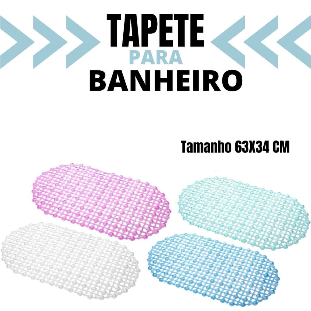 Tapete Para Box Banheiro Antiderrapante Com Ventosa Cristal