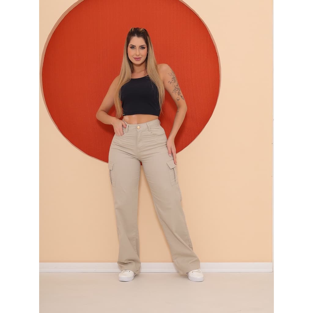 Wide Leg Cargo  areia