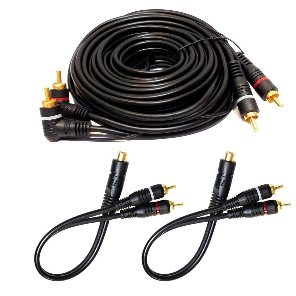 Cabo Som Automotivo Rca 5 Metros e 2 Cabos Y Carro P modulo