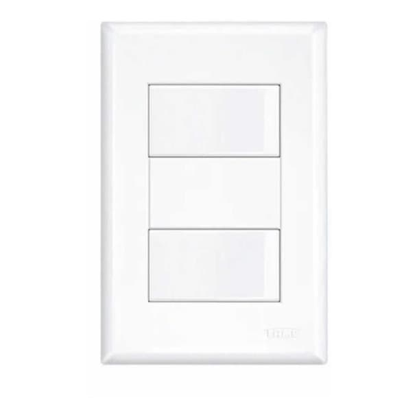 Interruptor Duplo Simples Fame Evidence 4x2 Com Placa