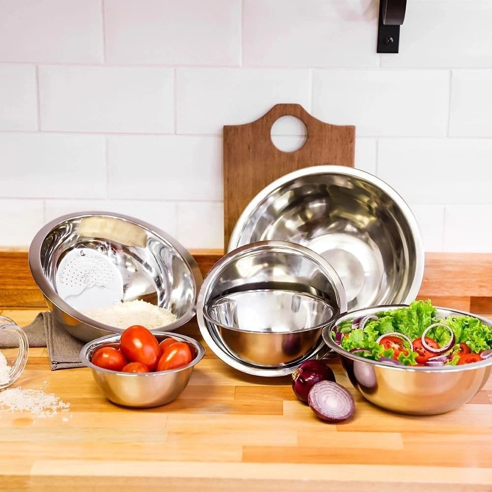 Kit Saladeiras 5pçs Aço Inox La Cuisine Sobremesa Petisqueir