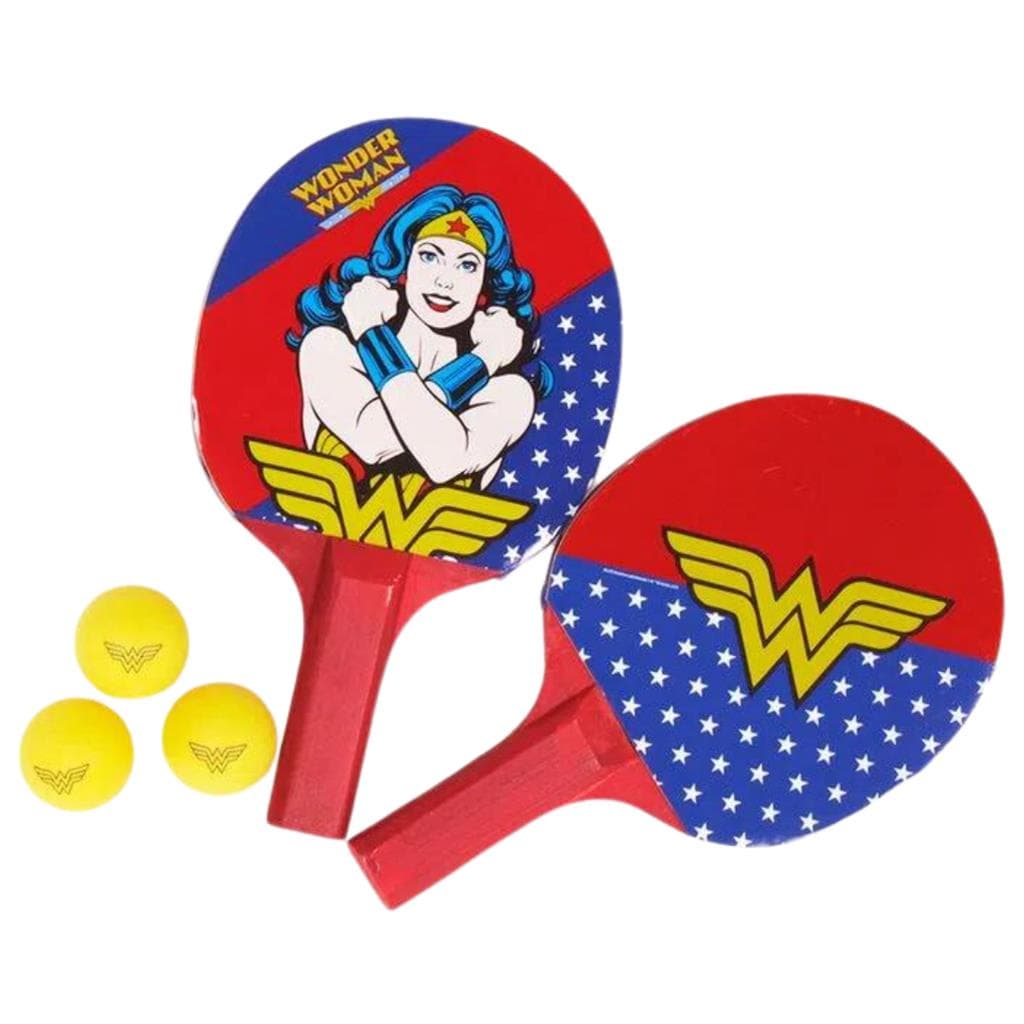 Kit Ping Pong Mulher Maravilha 2 Raquetes + 3 Bolinhas Bel