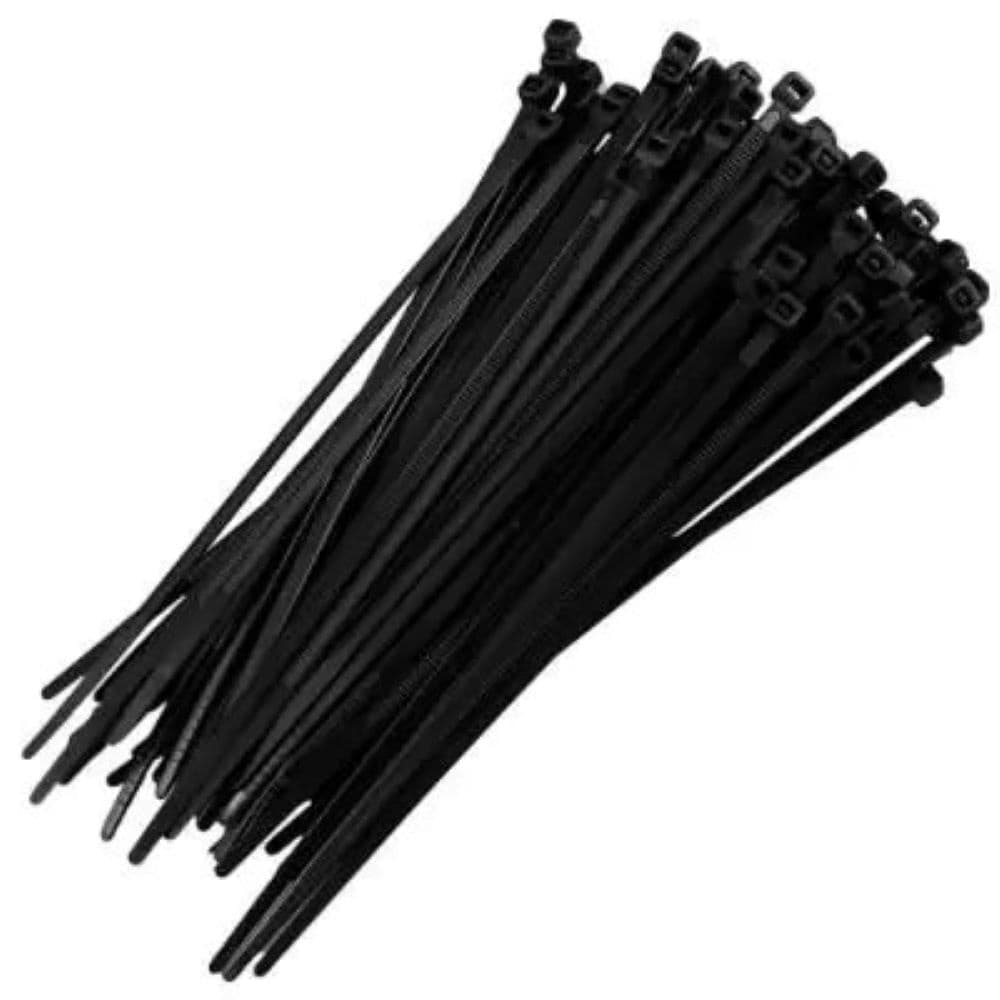 ABRACADEIRA DE NYLON 2,5X100 10CM PRETO 100UN