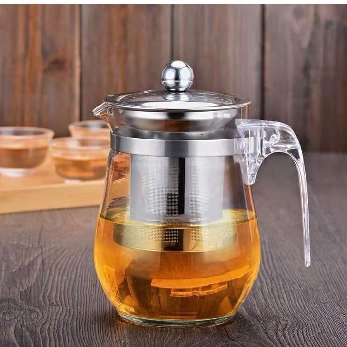 Chaleira Chá Vidro Infusor 750ml Bule Chá
