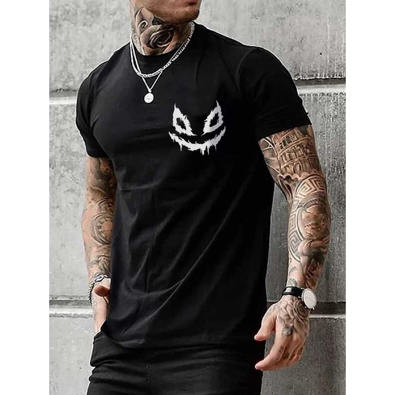 Camiseta Masculina Algodão 30.1 Estampada Camisa Masculina Sorriso