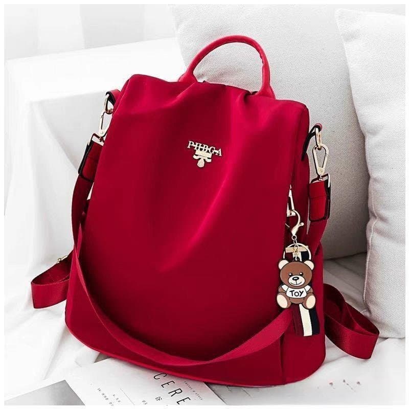Moda feminina mochila coreana multifuncional impermeável e anti-roubo duplo uso de mulheres de viagem