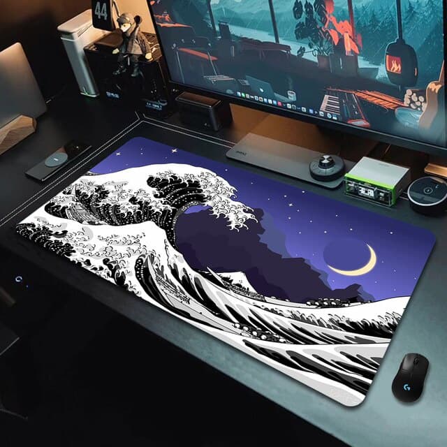 Mouse pad Roxo grande onda fora mousepads