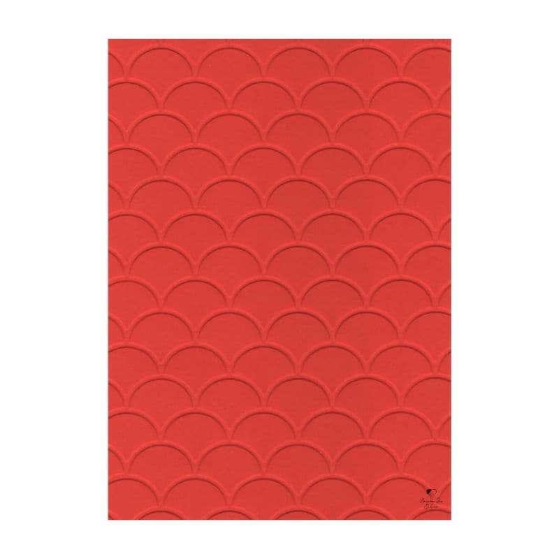 Placa de Textura Relevo Emboss 10,6cm x 15cm Escama