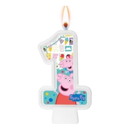 Vela Aniversário Peppa Pig Número 1 - Bolo Festa Infantil