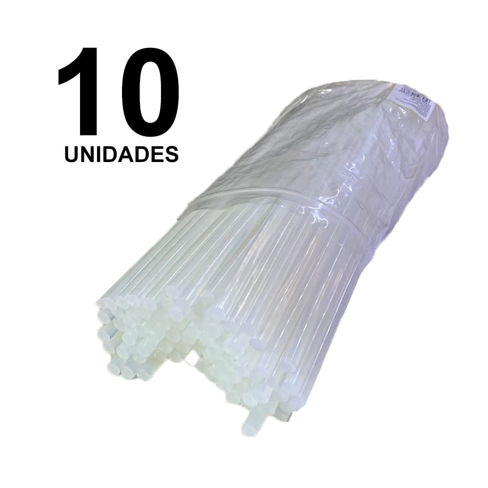 Bastão Refil Cola Quente Transparente 7mm/11mm x 27xm 10 Unidades