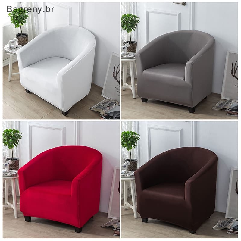 Bagreny Elastic Solid Color Spandex Sofa Cover for Living Room Armchair Protector BR