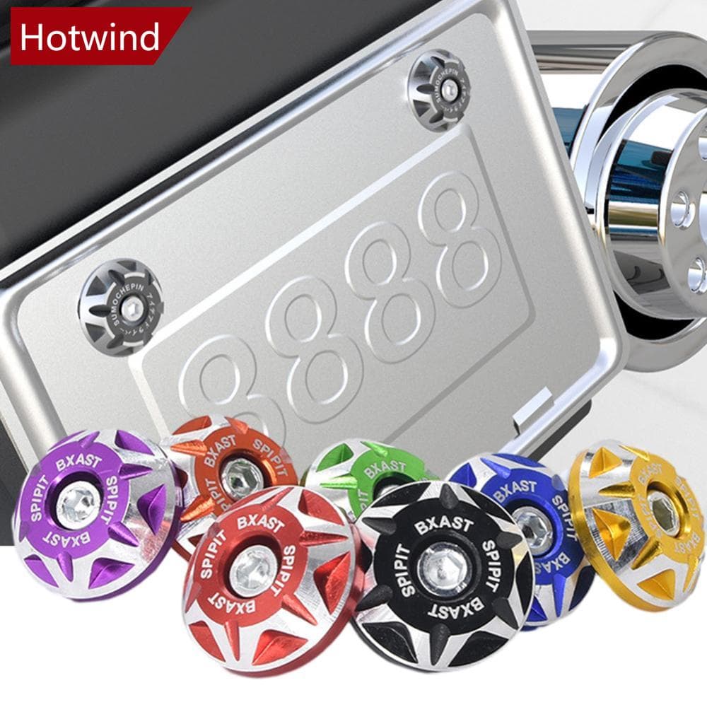 HOTWIND 1PC CNC 6MM Placa De Motocicleta Com Tampa De Parafuso Shell Holes Scooter Acessórios Para Elétrica Parte C5L6
