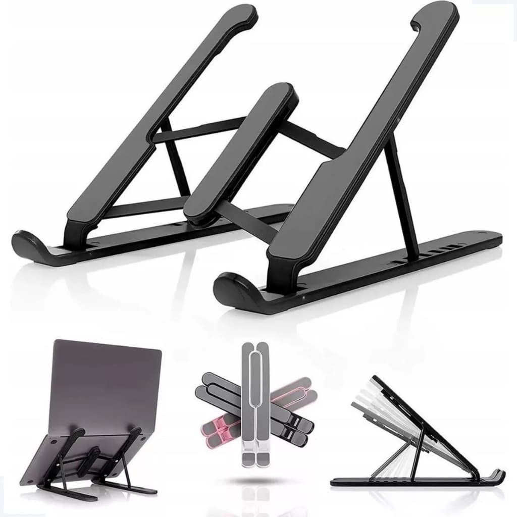 SUPORTE PARA COMPUTADOR NOTEBOOK LAPTOP COM SILICONE E REGULAÇÃO UNIVERSAL.