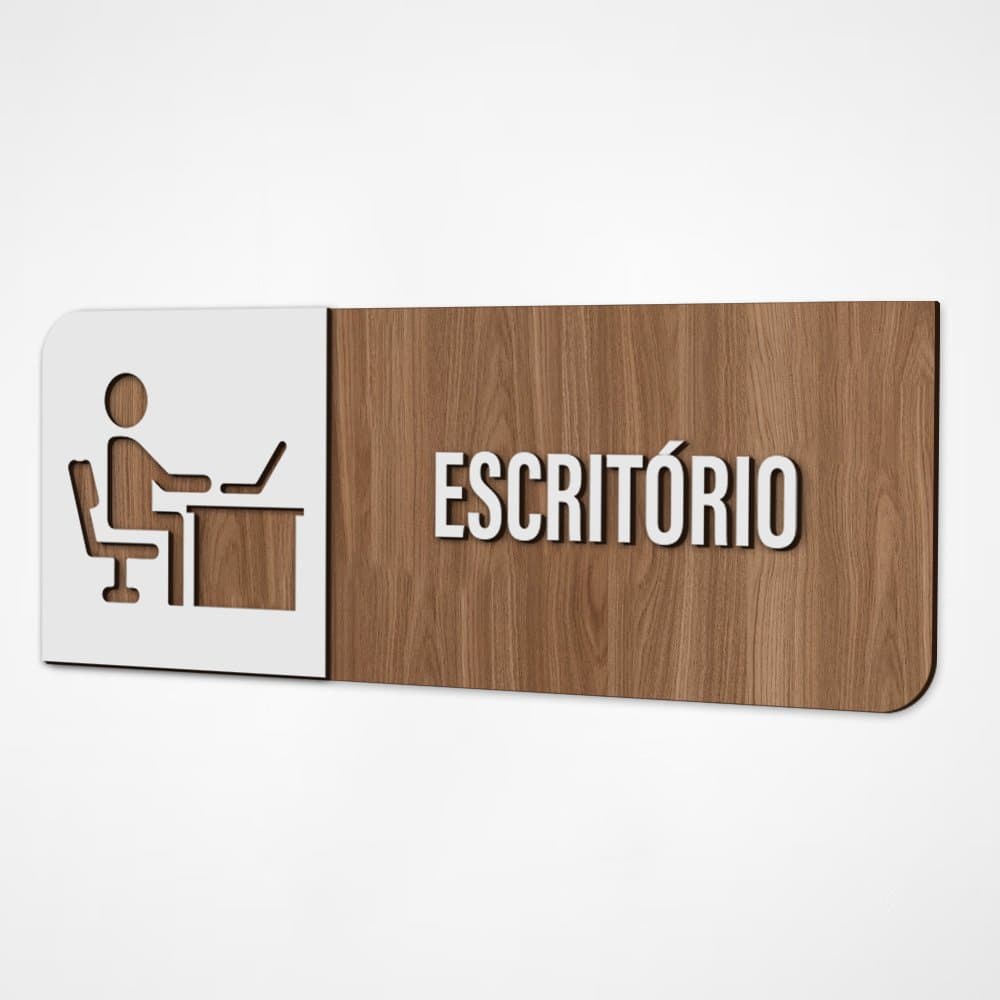 Placa Sinalização Indicativa Escritório