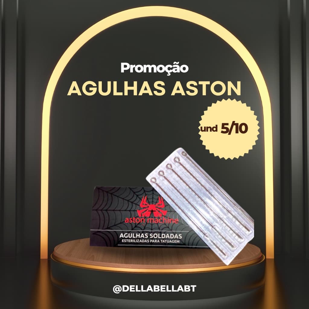 Aston Machine Agulhas Tattoo Tatuagem 5 unidades
