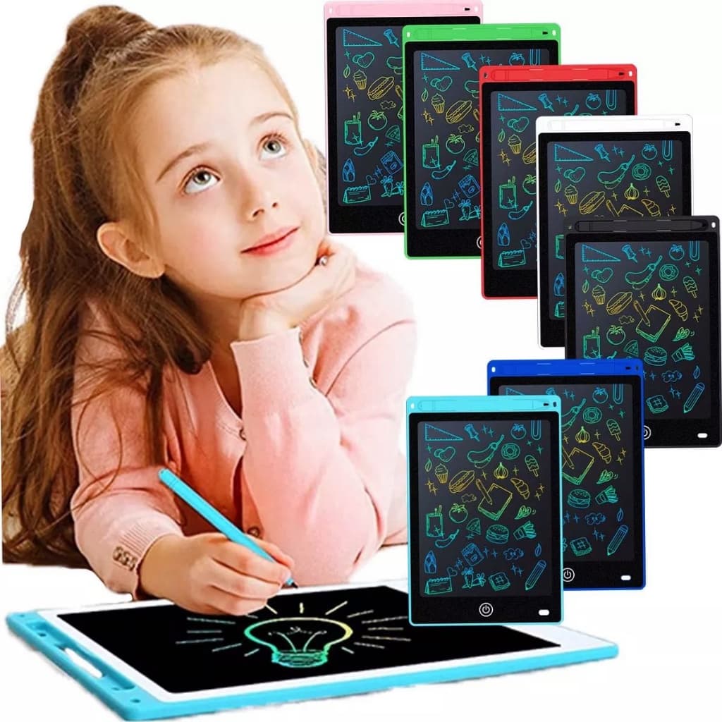 Lousa Grande Digitial Colorida Infantil Escrever Desenhar  8.5 a 12.5 poleg