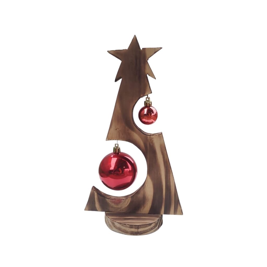 Árvore de Natal de Madeira Rustica Safari Decoração Natal