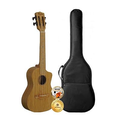 Kit Ukulele Concert Tagima Profissional Acústico Bambu Capa