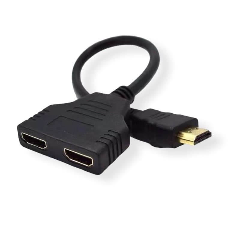 Duplicador 1 Hdmi Macho Para 2 Hdmi Fêmea Divisor Adaptador Cabo Spliter Tv