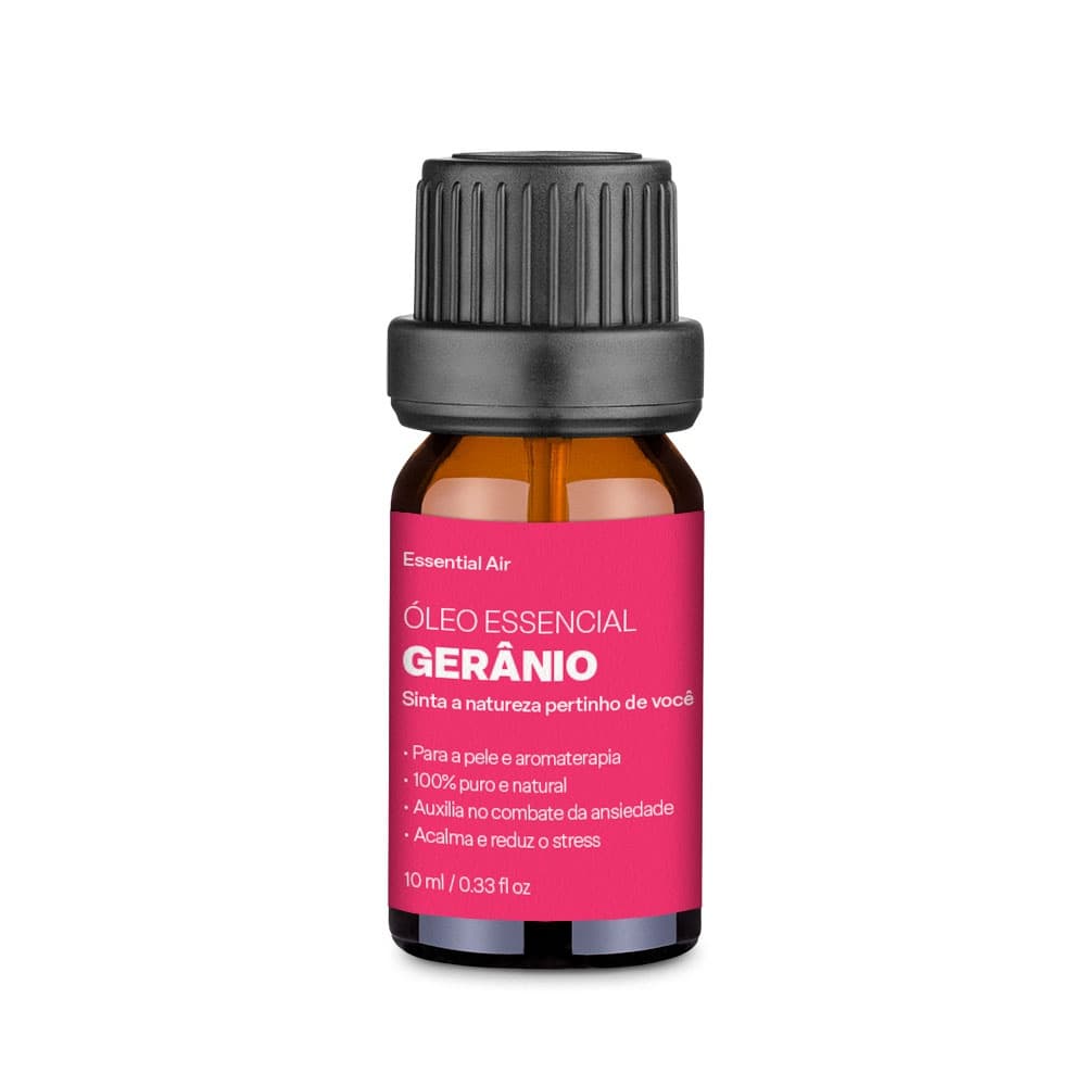 Oleo Essencial Geranio 10ML Aromaterapia Relaxamento - HC125