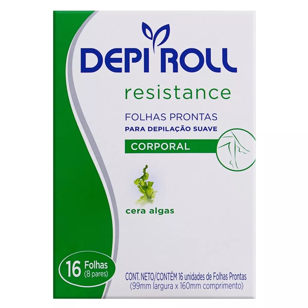 Folhas Depilatórias Corporal Algas Depiroll