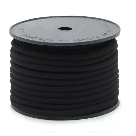 Cordão Trançado São José de Algodão Preto Ref.3048 6mm 20mts*