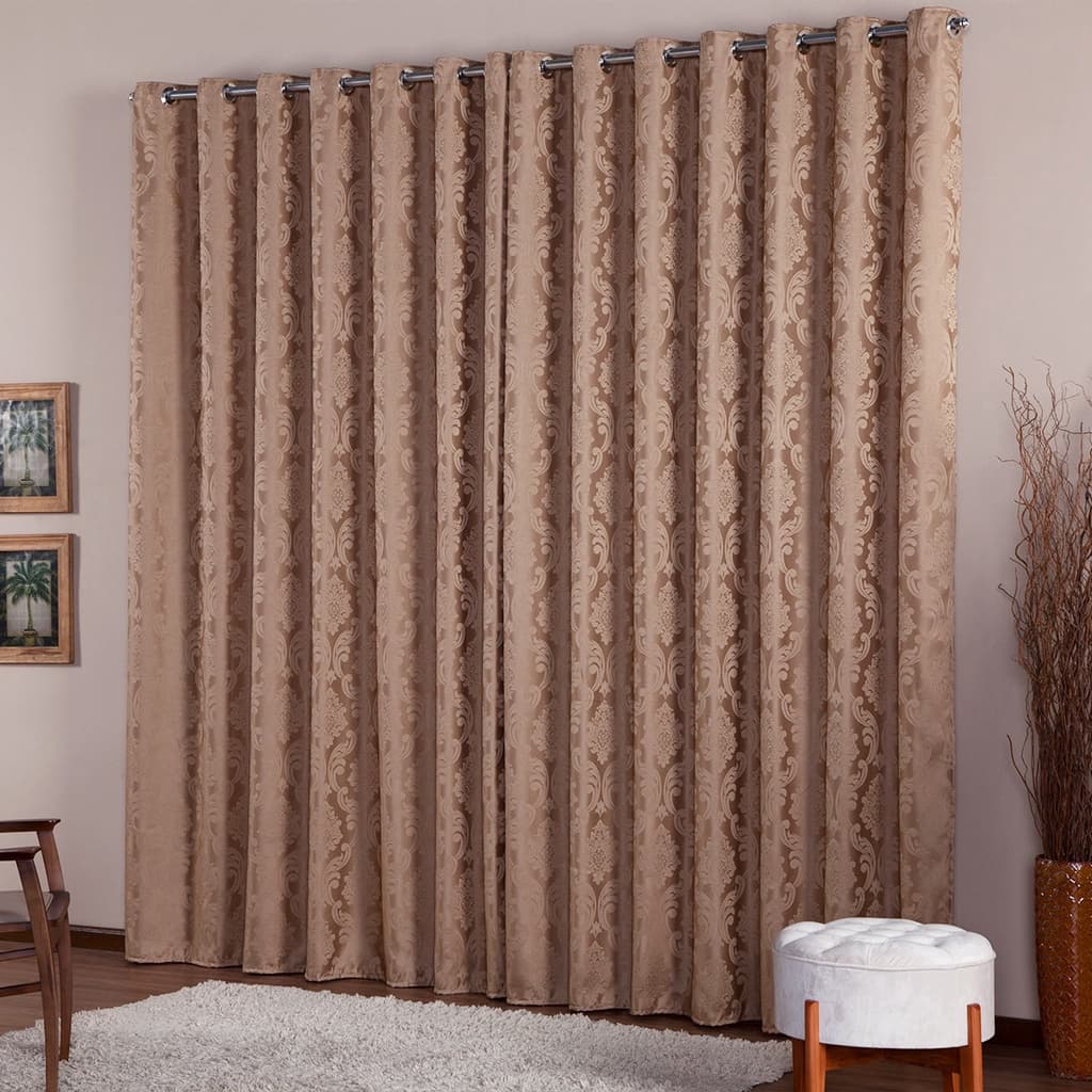 CORTINA EM TECIDO JACQUARD QUARTO SALA 3.00X2.60