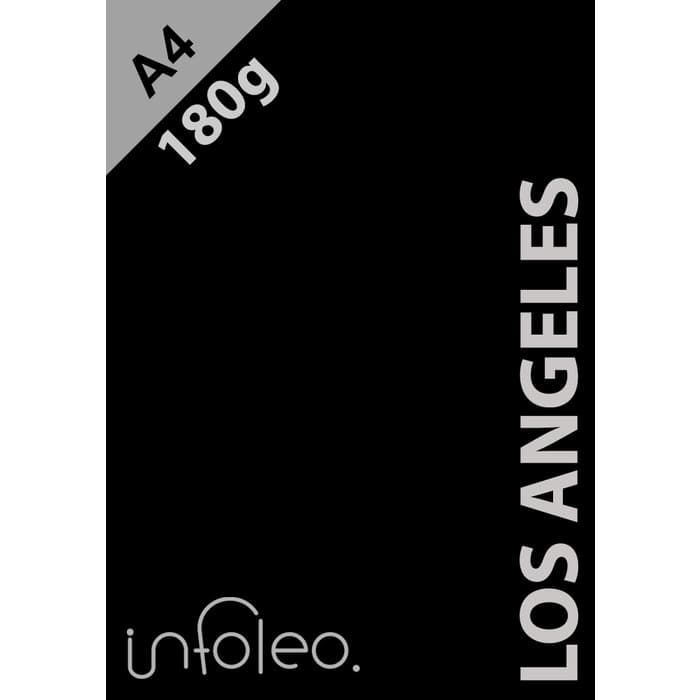 Papel Color Plus A4 180 gramas Los Angeles (Preto)