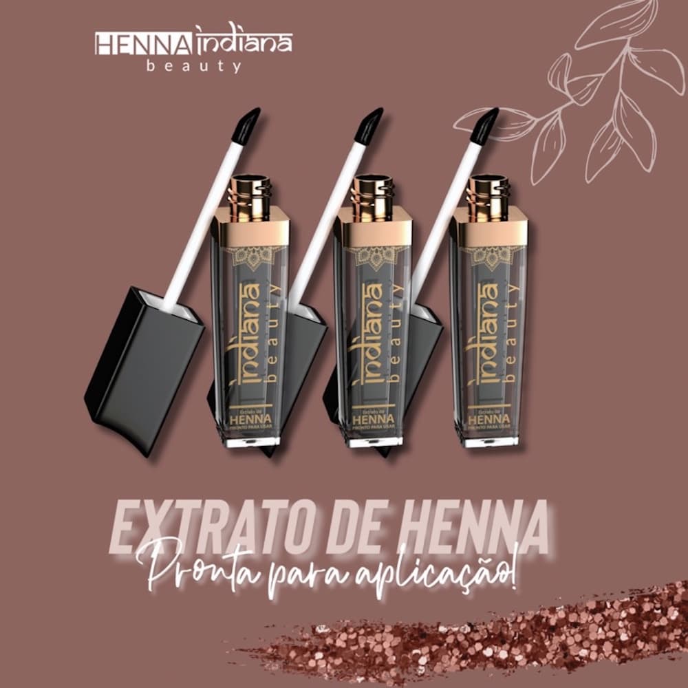 Henna pronta para sobrancelhas extrato de renna profissional 4,5g Indiana Beauty