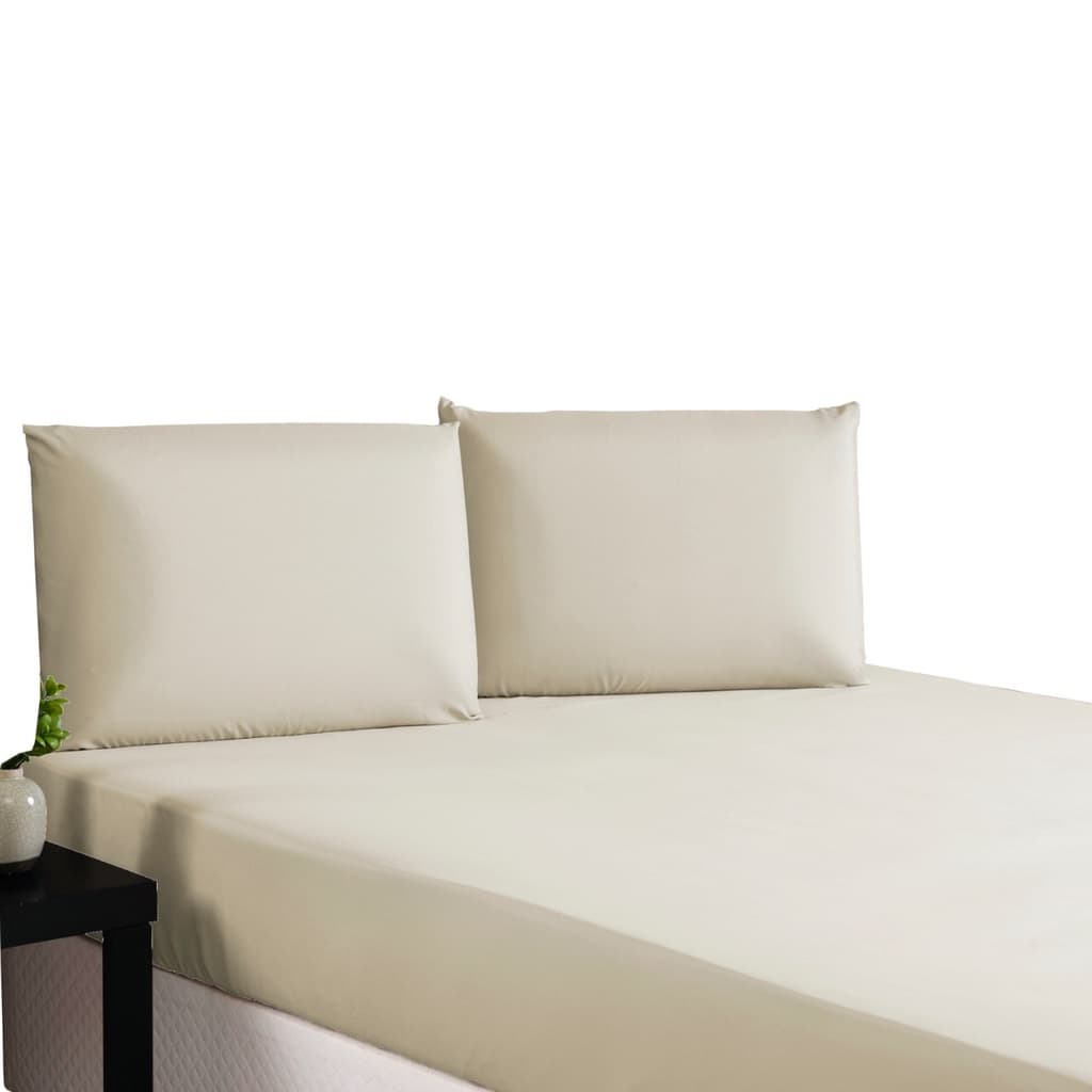 Conjunto Lençol Queen 3 Pcs Com Fronha Micropercal Cama Box