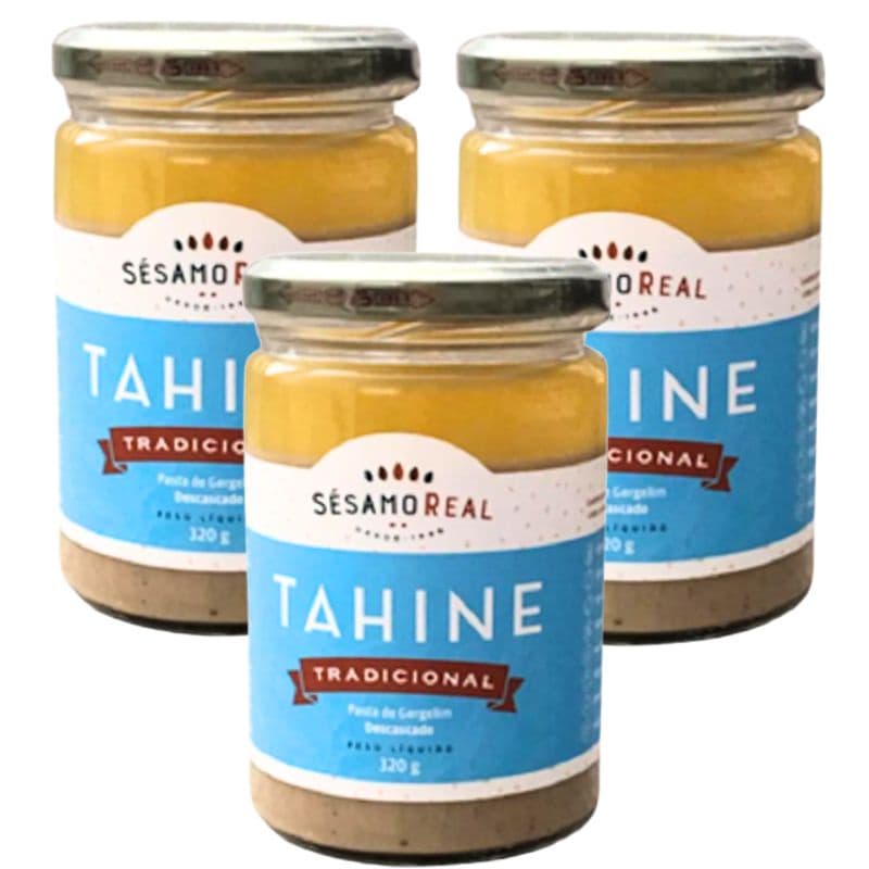 Tahine  Pasta de Gergelim Vegano Sésamo Real  320g   3 Potes