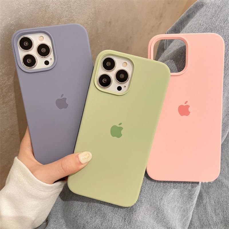 Capa De Silicone Oficial Original Líquida Para iPhone 15 14 13 12 11 Pro Max 14 15 Plus Anti-Gotas