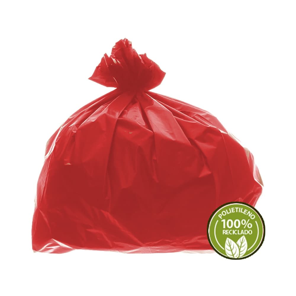 Saco Lixo 0,025mm 100 Litros Vermelho 20un
