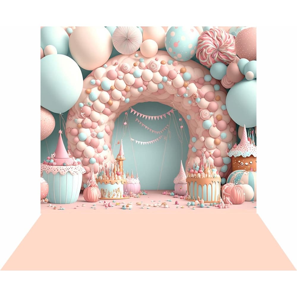 Fundo Fotográfico Cenário Balão Candy Tecido 2,20x1,50M F10