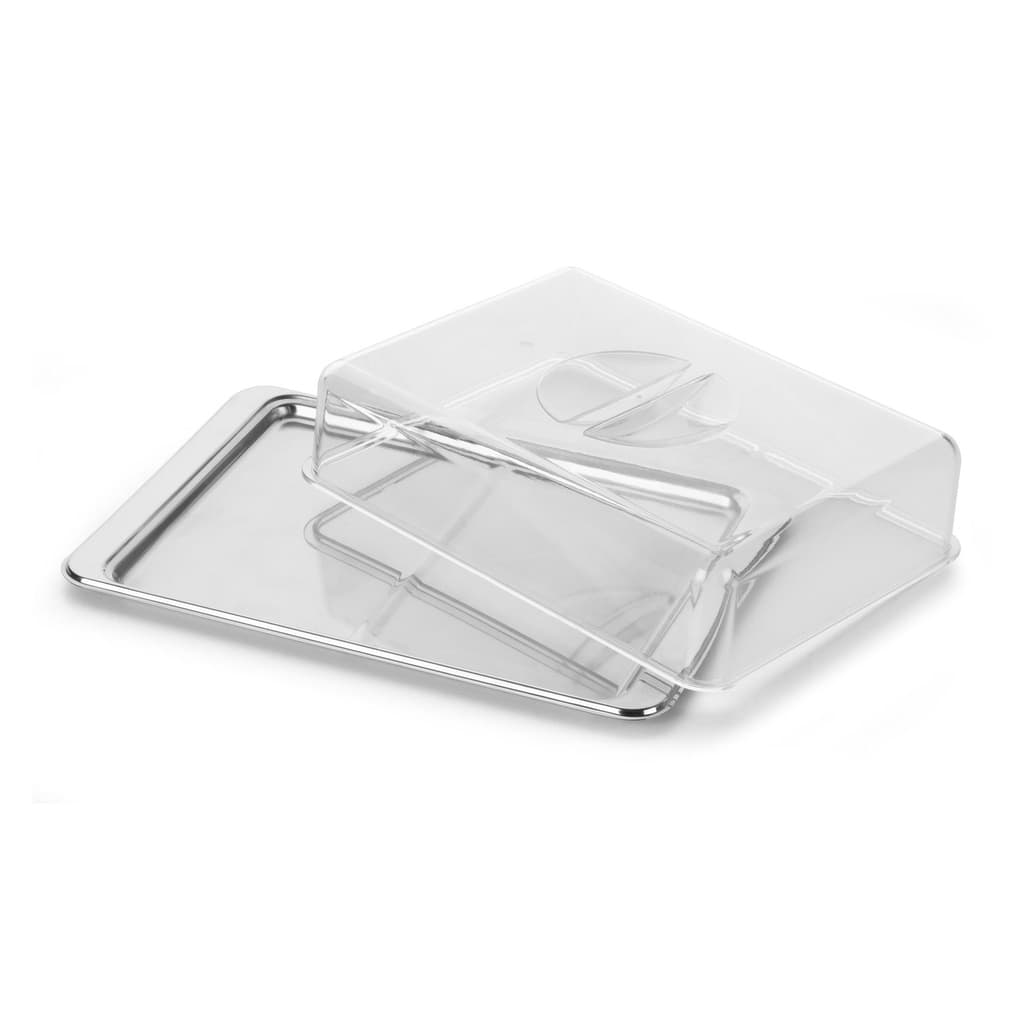 Porta Frios Dividido Dois Lados Base Inox Geladeira Presunto Queijo Pop Mortadela Organizador Cozinha