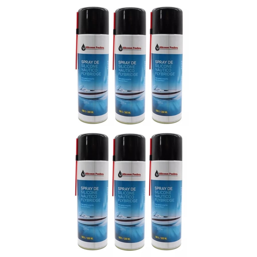 Silicone Náutico Flybridge Spray 300 Ml Lancha Barco 6 un