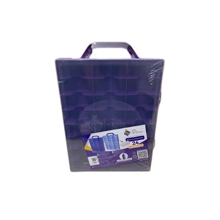 Maleta Hot Wheels Matchbox 1/64 TKB Multiuso 24 Nichos Roxo