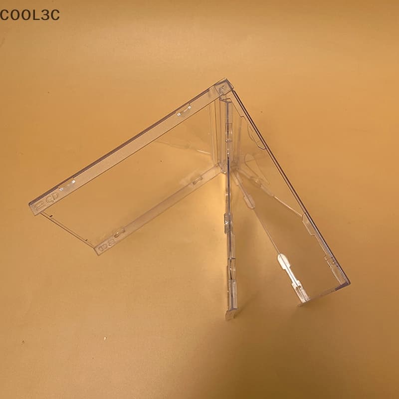 COOL3C Caixa De CD Transparente Inferior Vazia Plástica Láctea Capacidade 2 Discos HOT