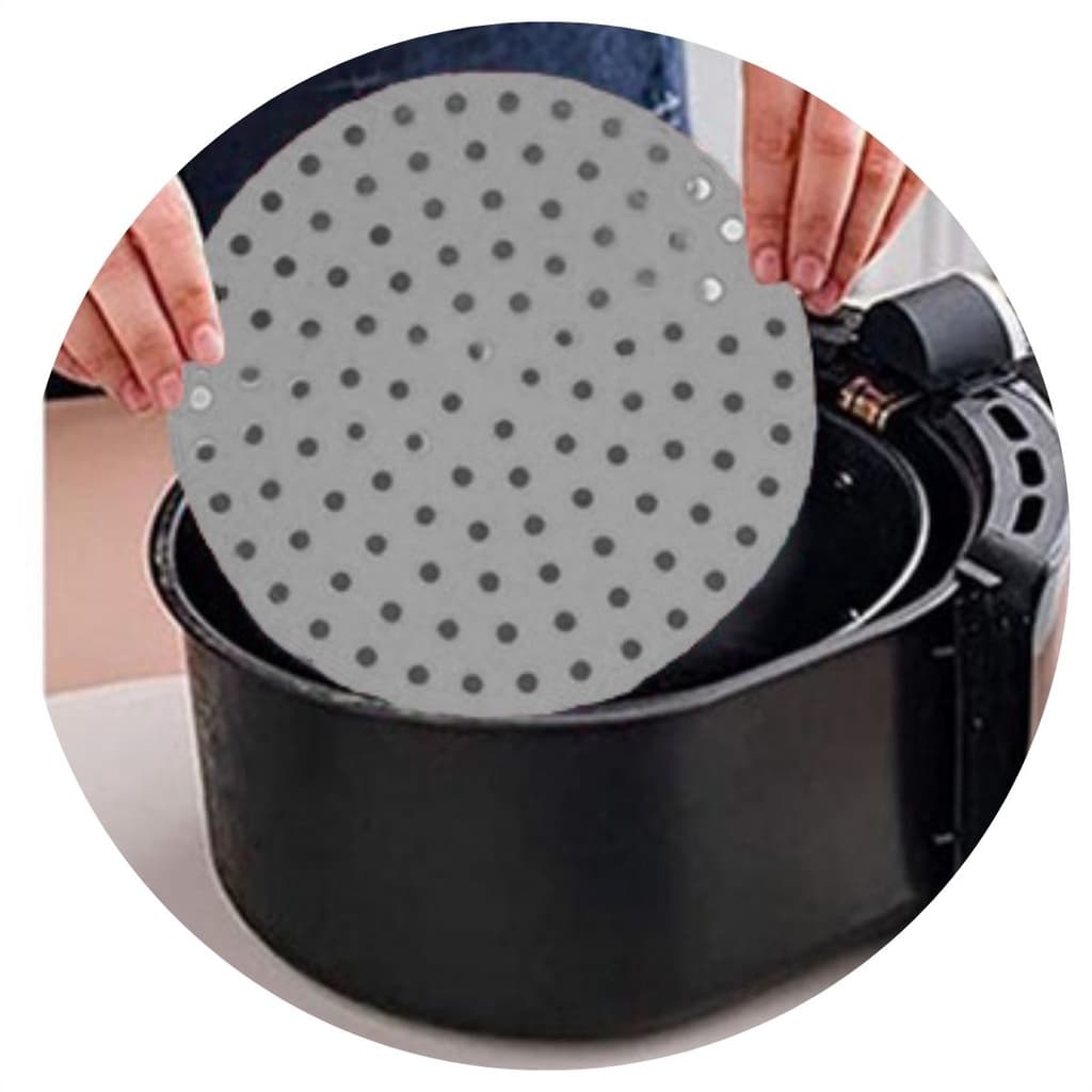 Tapete Protetor Silicone Redondo Para Air Fryer Forno Micro-ondas Antiaderente Não Gruda Universal