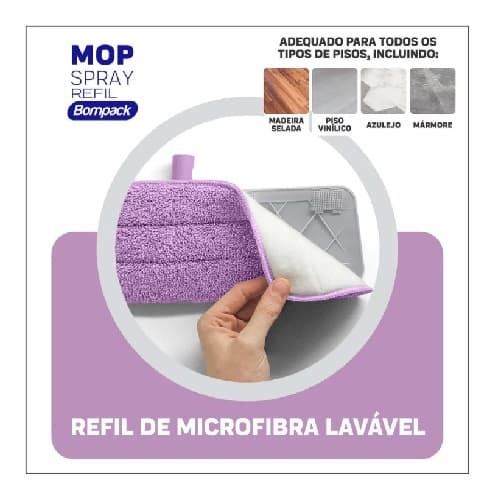 REFIL MOP SPRAY MICROFIBRA BOMPACK