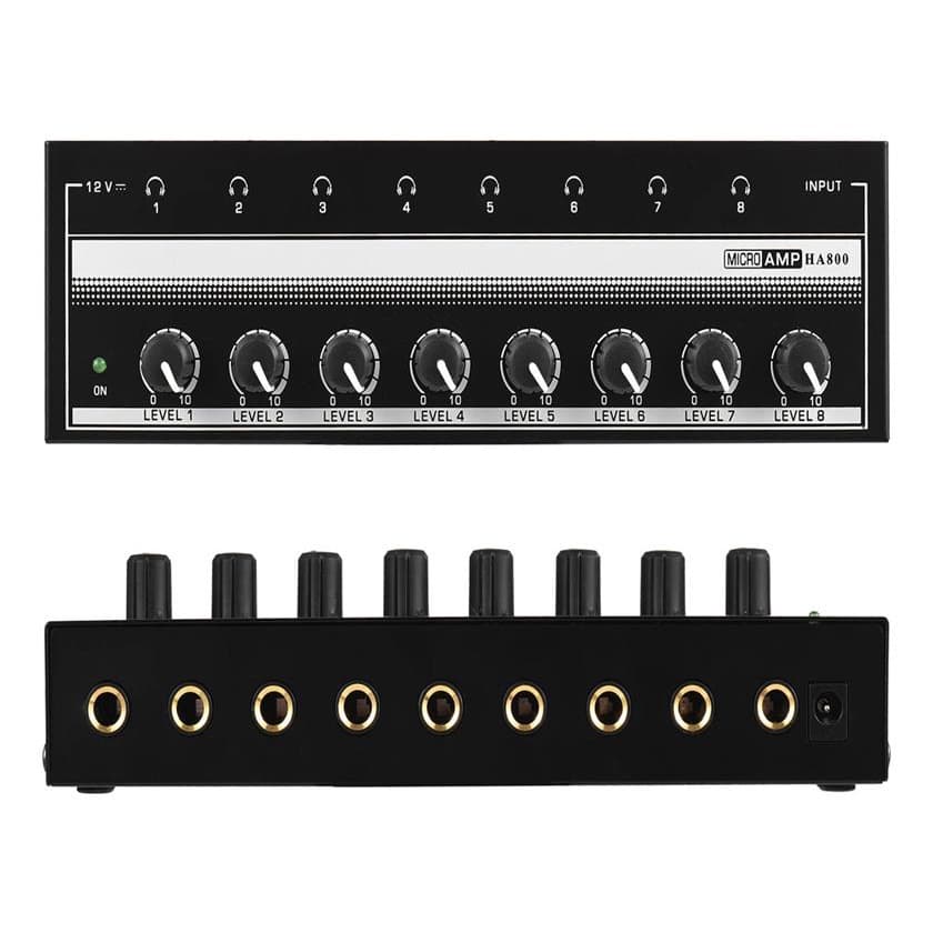 Amplificador Fone Ouvido 8 Canais Ha800 Powerplay Retorno